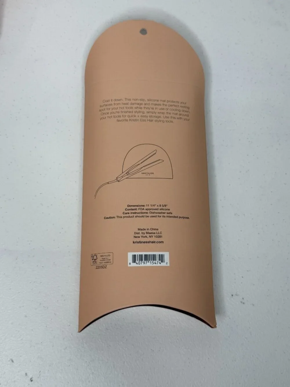 Kristin Ess Heat Resistant Silicone Styling Mat Curling Iron Flat Iron NWT